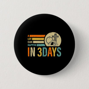 Pasen Er kan veel gebeuren in 3 dagen Religieuze m Ronde Button 5,7 Cm