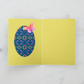 Pasen Faberge-geïnspireerde Roze Hart Kaart (Binnen)