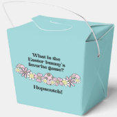 Pasen Favorietendoos Retro Flower Power Konijn Bedankdoosjes (Achterkant)