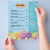 Pasen Feest Menu Sjabloon (Hand)