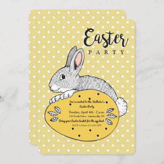 Pasen Feest Uitnodiging (Voorkant / Achterkant)