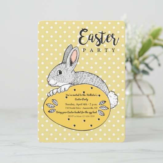 Pasen Feest Uitnodiging (Staand voorkant)