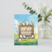 Pasen Feest Uitnodigingskaart Briefkaart (Staand voorkant)