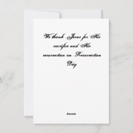 Pasen Feestdagenkaart (Achterkant)