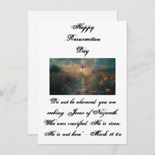 Pasen Feestdagenkaart (Voorkant / Achterkant)