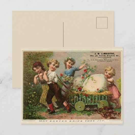  Pasen Feestdagenkaart (Voorkant / Achterkant)