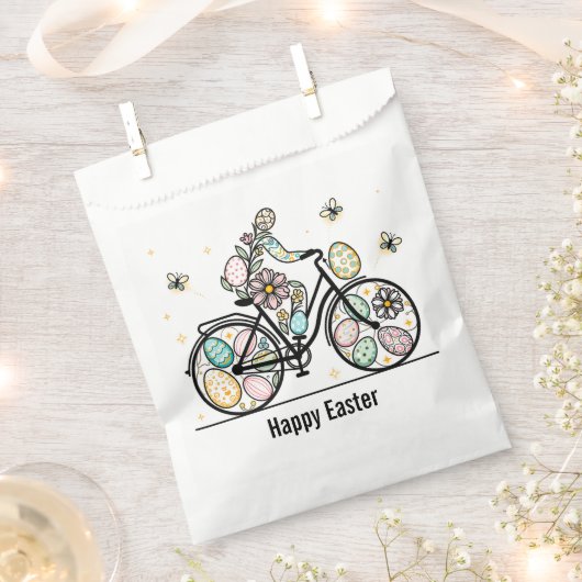 Pasen Fiets Ontwerp met Eigen Naam Bedankzakje (Geknipt)