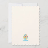 Pasen Floral Egg Kaart (Achterkant)