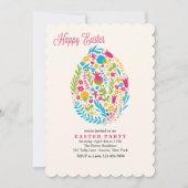 Pasen Floral Egg Kaart (Voorkant)