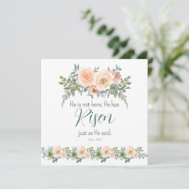 Pasen Floral hij heeft gerezen de Waterverf van de Feestdagenkaart
