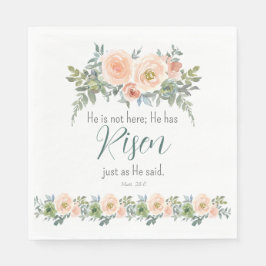 Pasen Floral hij heeft gerezen de Waterverf van de Servet