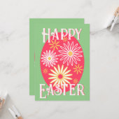 Pasen Floral Modern Kaart (Voorkant / Achterkant in situ)