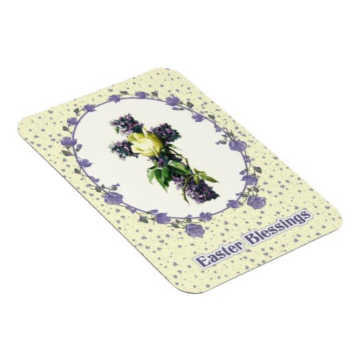 Pasen. Floral Paaskruis Magneet (Rechterzijde)