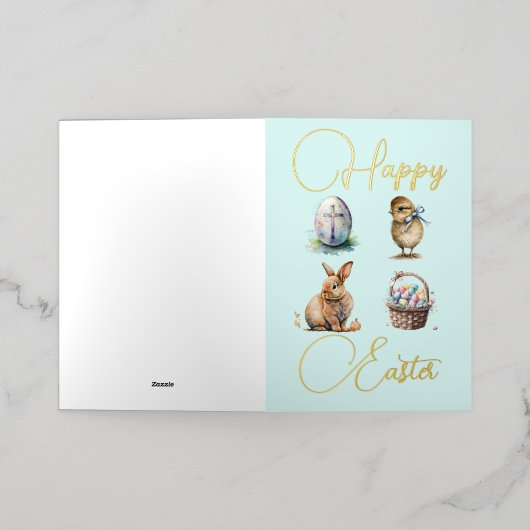 Pasen Folie Wenskaart (Buiten Laag)