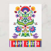 Pasen folklore verticale aangepaste tekst briefkaart (Voorkant)