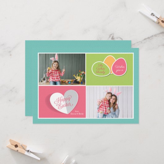 Pasen Fotokaart Kaart (Voorkant / Achterkant in situ)