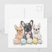 Pasen Franse Bulldogs Briefkaart (Voorkant / Achterkant)