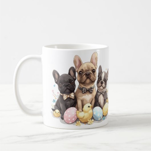 Pasen Franse Bulldogs Koffiemok (Links)