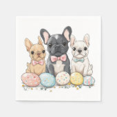 Pasen Franse Bulldogs Servet (Voorkant)