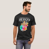 Pasen gaat over Jezus die hij paasdag is geworden T-shirt (Voorkant volledig)