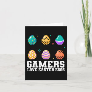 Pasen Gaming Gamers Liefde Paaseieren Video Gamer Kaart