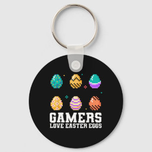 Pasen Gaming Gamers Liefde Paaseieren Video Gamer Sleutelhanger