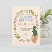 Pasen Garden Brunch Uitnodiging (Staand voorkant)
