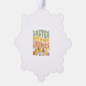 Pasen Garden Gnome Egg Hunt Ornament Kaart (Links)