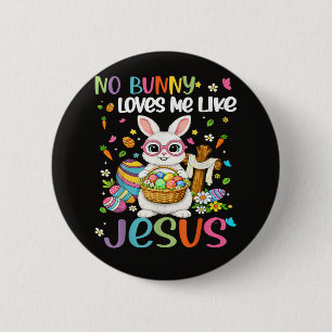 Pasen Geen Konijn Houdt Van Mij Zoals Jezus Christ Ronde Button 5,7 Cm