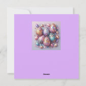  Pasen ~ GELUKKIG PASEN ~Versierde Eitjes ~ Feestdagenkaart (Achterkant)