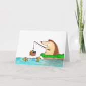 Pasen gelukskaart met egel van N. Janes Kaart (Voorkant)