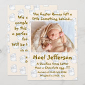 Pasen Genderneutraal Nieuwe Aankomst Aankondiging (Voorkant / Achterkant)