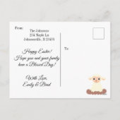 Pasen Gepersonaliseerde Lamb Cake Recept Briefkaar Feestdagenkaart (Achterkant)