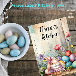 Pasen gepersonaliseerde oma's moeder's tante's theedoek