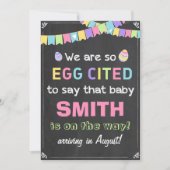 Pasen Gewekte Zwangerschap onthulling aankondiging (Voorkant)