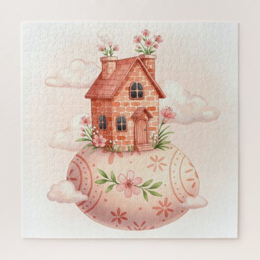 Pasen gezellig huis legpuzzel (Verticaal)