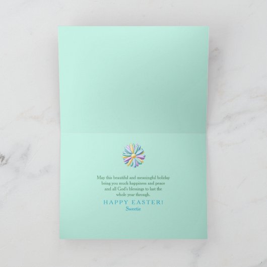 Pasen - Gingham Daisy - Mijn speciale nichtje Feestdagen Kaart (Binnen)