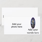 Pasen: Glas-in-loodraam Opstanding van Christus Feestdagenkaart (Voorkant / Achterkant)