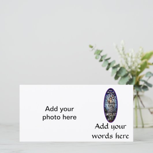 Pasen: Glas-in-loodraam Opstanding van Christus Feestdagenkaart (Staand voorkant)