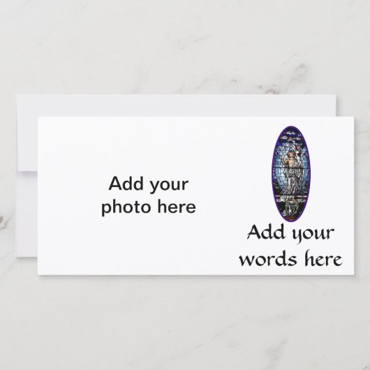 Pasen: Glas-in-loodraam Opstanding van Christus Feestdagenkaart (Voorkant)