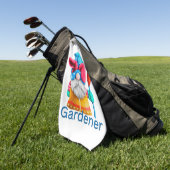Pasen Gnome Tuinier met Wortel Golfhanddoek (Groen)