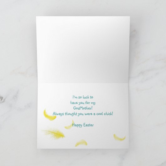 Pasen - GodMoeder - Kuiken Feestdagen Kaart (Binnen)