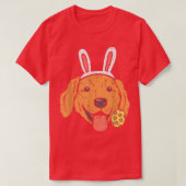 Pasen Golden Retriever Bunny Face Hondenliefhebber T-shirt (Design voorkant)