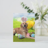 Pasen - Golden Retriever - Frank Feestdagenkaart (Staand voorkant)