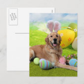 Pasen - Golden Retriever - Frank Feestdagenkaart (Voorkant / Achterkant)