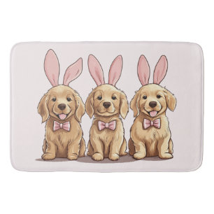 Pasen Golden Retriever Puppy Honden Bunny Oren Badmat