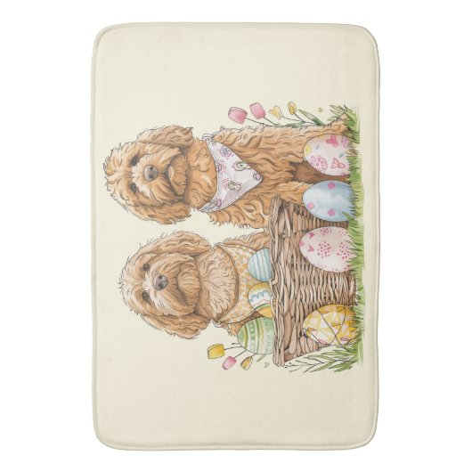 Pasen Goldendoodle Honden Badmat (Voorkant Verticaal)