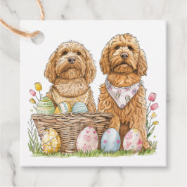 Pasen Goldendoodle Honden Bedankjes Labels