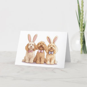 Pasen Goldendoodle Honden Feestdagen Kaart