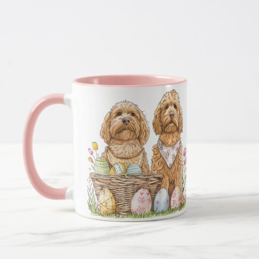Pasen Goldendoodle Honden Mok (Links)